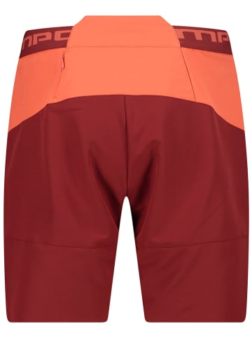 CMP 3-in-1 fietsshort oranje/bordeaux