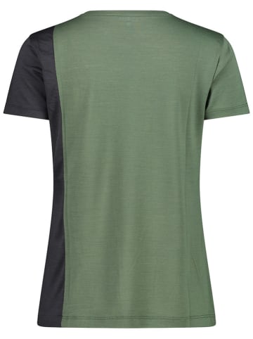 CMP Funktionsshirt in Khaki/ Schwarz