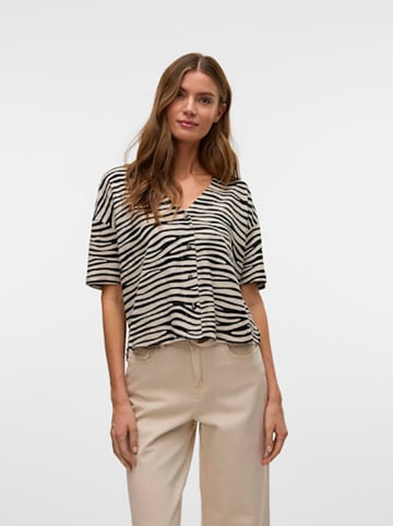 Vero Moda Shirt in Schwarz/ Beige