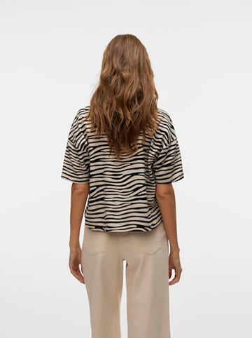 Vero Moda Koszulka w kolorze czarno-beżowym