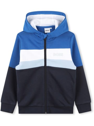 Hugo Boss Kids Sweatjacke in Dunkelblau/ Blau