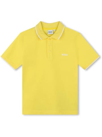 Hugo Boss Kids Koszulka polo w kolorze żółtym