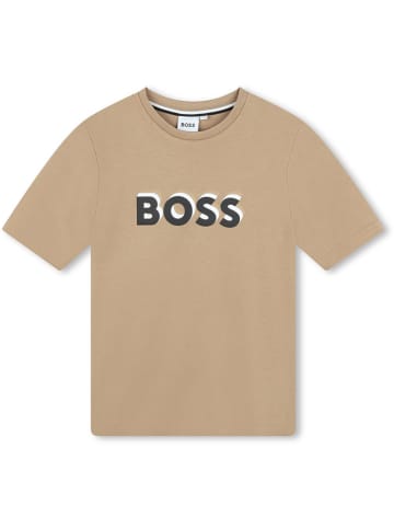 Hugo Boss Kids Koszulka w kolorze beżowym