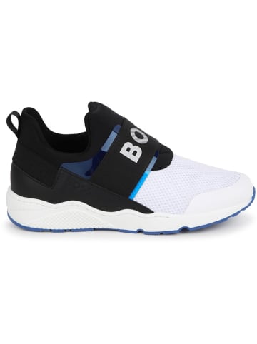 Hugo Boss Kids Sneakers in Weiß/ Schwarz