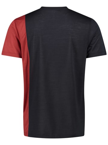 CMP Funktionsshirt in Schwarz/Rot