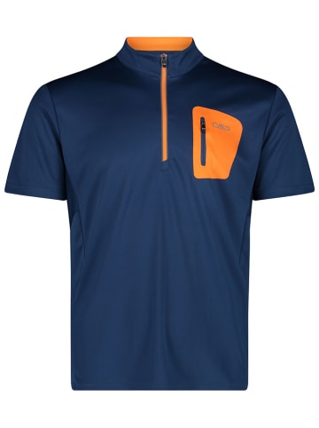 CMP Fietsshirt donkerblauw/oranje