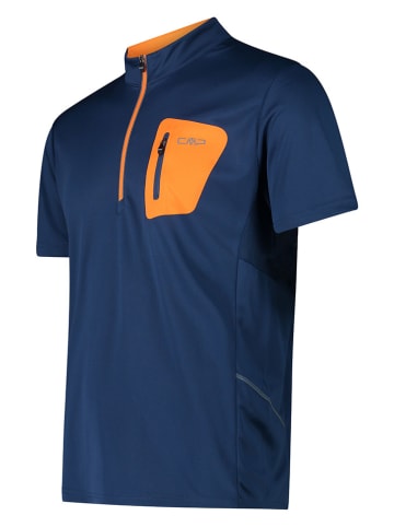 CMP Fahrradtrikot in Dunkelblau/Orange