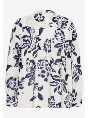 More & More Blouse wit/donkerblauw