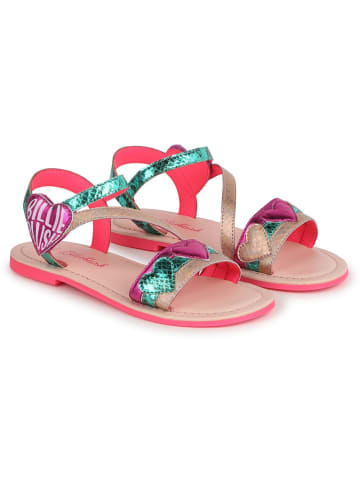 Billieblush Sandalen in Grün/ Pink/ Gold