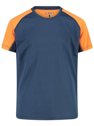 CMP Funktionsshirt in Dunkelblau/ Orange