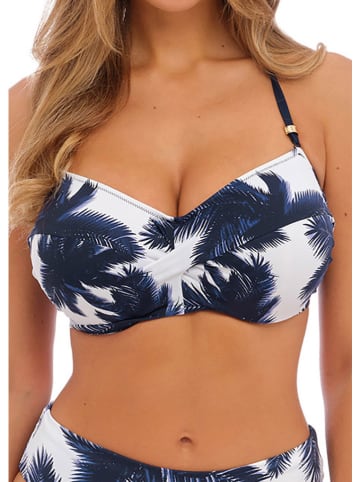 FANTASIE SWIM Bikini-Oberteil in Dunkelblau/ Weiß
