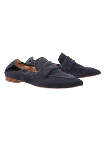 Högl Leder-Slipper "Charlie" in Dunkelblau