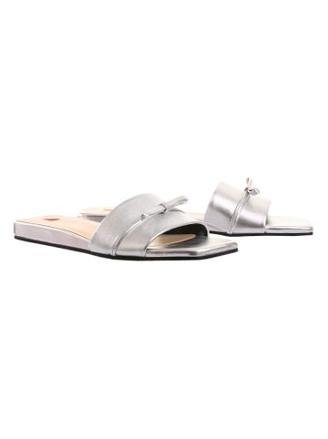 Högl Leder-Pantoletten "Gabrielle" in Silber
