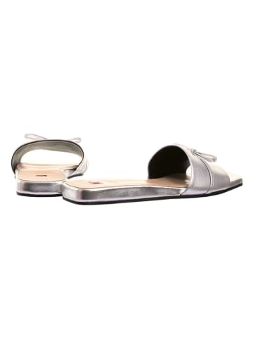 Högl Leder-Pantoletten "Gabrielle" in Silber