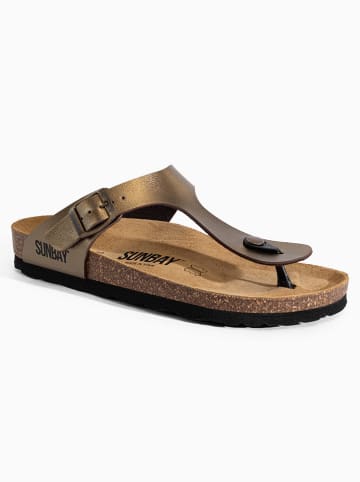 Sunbay Teenslippers "Camelia" goudkleurig