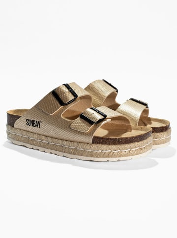 Sunbay Pantoletten "Orange" in Gold