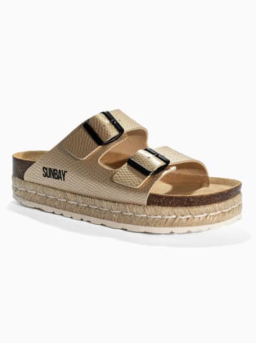 Sunbay Pantoletten "Orange" in Gold