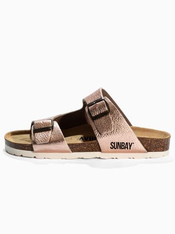 Sunbay Klapki "Lulally" w kolorze różowozłotym