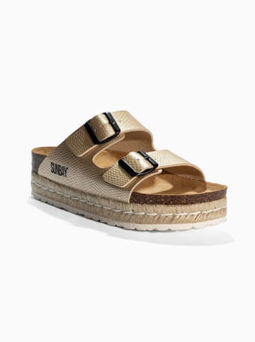 Sunbay Slippers "Orange" goudkleurig