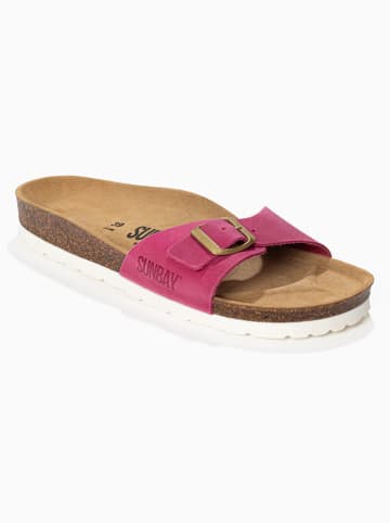 Sunbay Leder-Pantoletten "Jasmin" in Pink