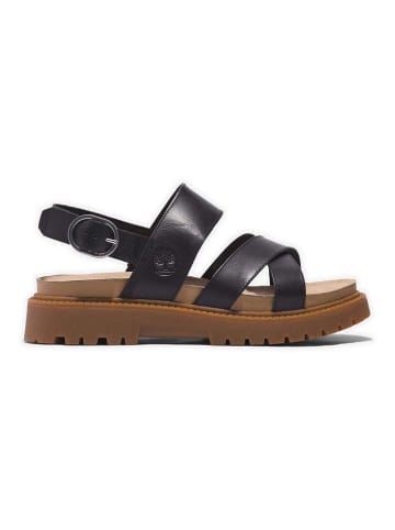 Timberland Leder-Sandalen "Clairemont Way" in Schwarz