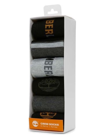 Timberland 6-delige set: sokken zwart/grijs
