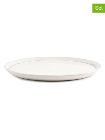 Salt and Pepper Talerze obiadowe (4 szt.) "Stripes" w kolorze biało-niebieskim - Ø 26 cm