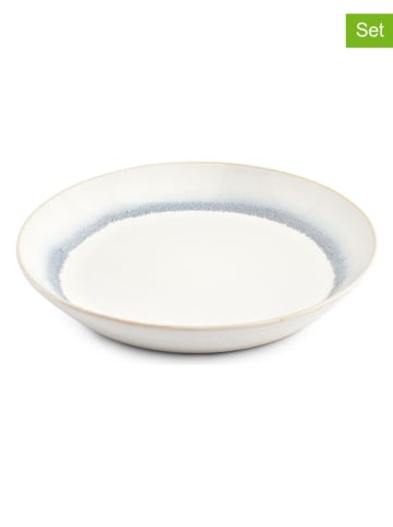 Salt and Pepper 4er-Set: Schalen "Stripes" in Weiß/ Blau - (H)3,5 x Ø 23,5 cm
