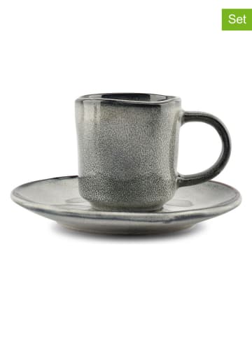 Salt and Pepper 4er-Set: Kaffeetassen "Capri" in Blau/ Grün - 200 ml
