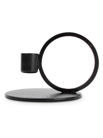 Salt and Pepper Kerzenständer "Pillar" in Schwarz - (H)9 x Ø 10 cm