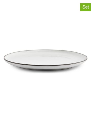 Salt and Pepper Talerzyki deserowe (4 szt.) "Fina" w kolorze biało-czarnym - Ø 20 cm