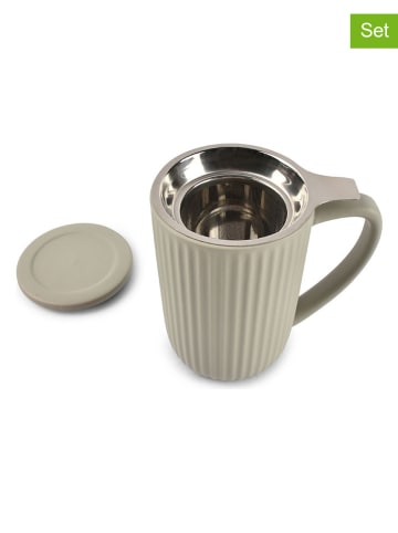 Salt and Pepper 2er-Set: Teebecher "Hi!Tea" in Grau - 600 ml