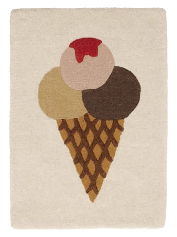 OYOY mini Wollteppich ''Ice Cream Tufted'' in Bunt - (L)65 x (B)45 cm
