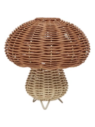 OYOY mini Ledtafellamp "Mushroom" beige/lichtbruin - (H)15 x Ø 15 cm