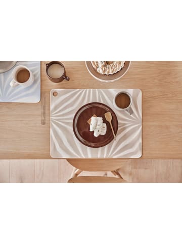 OYOY living design 2-delige set: placemats "Zebura" crème/beige - (L)34 x (B)45 cm