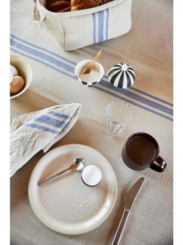 OYOY living design 2er-Set: Geschirrtücher ''Linu'' in Beige/ Blau - (L)45 x (B)45 cm