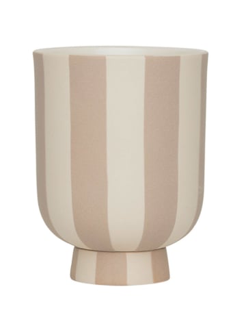 OYOY living design Blumentopf ''Toppu'' in Creme/ Beige - (H)11 x Ø 8 cm