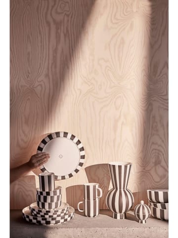 OYOY living design Bloempot "Toppu" wit/zwart - (H)11 x Ø 8 cm