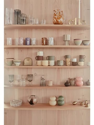 OYOY living design 2-delige set: koppen "Yuka" crème - (B)8 x (H)7,5 x (D)11 cm