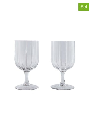 OYOY living design 2er-Set: Weingläser ''Mizu'' in Weiß - 350 ml