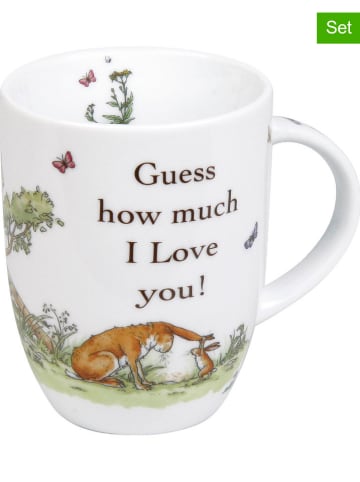 Könitz Kubki jumbo (2 szt.) w kolorze biało-zielonym - 380 ml