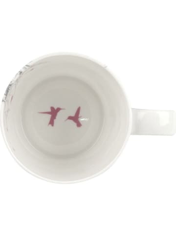 Könitz 2-delige set: mokken "Exotic Birds" wit/grijs/lichtroze - 450 ml