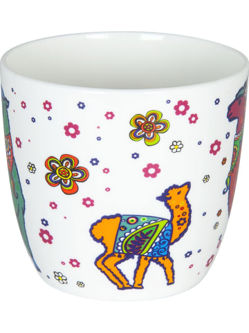Könitz 2er-Set: Jumbotassen "Colourful Animals - Lama" in Weiß/ Bunt - 425 ml