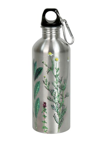 Könitz Drinkfles "My Favourite Tea" zilverkleurig/groen - 600 ml