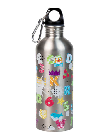 Könitz Drinkfles "ABC" zilverkleurig/meerkleurig - 600 ml