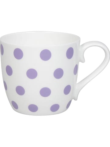 Könitz 2er-Set: Jumbotassen "Dots" in Weiß/ Lila - 425 ml