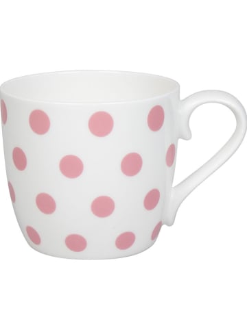 Könitz 2-delige set: mokken "Dots" wit/lichtroze - 425 ml