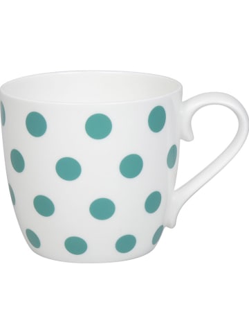 Könitz 2er-Set: Jumbotassen "Dots" in Weiß/ Mint - 425 ml
