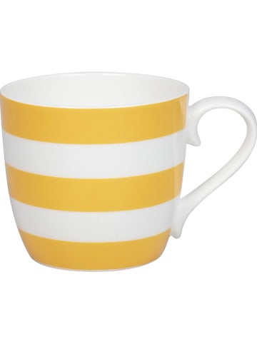 Könitz 2-delige set: mokken "Stripes" wit/geel - 425 ml