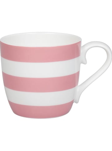 Könitz 2-delige set: mokken "Stripes" wit/lichtroze - 425 ml